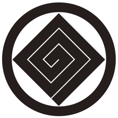 Geleneksel Japon aile arması illüstrasyonu