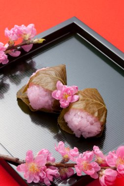 Sakuramochi - Japon tatlı pirinç keki 