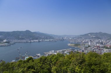 Japonya 'nın Osaka şehrindeki deniz manzarası