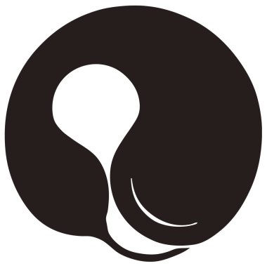 Geleneksel Japon aile arması logosu altın rengi gösteriyor