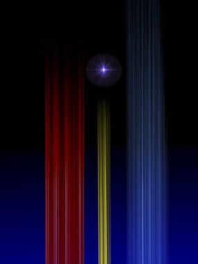 Renkli çizgiler ve yıldızlarla soyut arkaplan