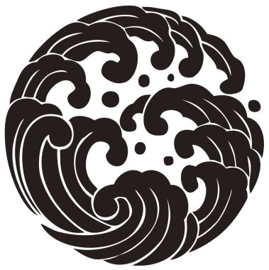 Geleneksel Japon aile arması illüstrasyonu