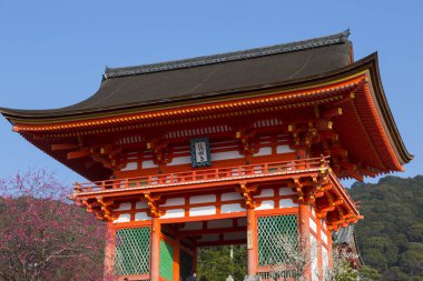 Antik, pitoresk bir Japon tapınağının nefes kesici manzarası.