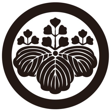 Geleneksel Japon aile arması illüstrasyonu