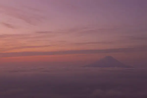 beautiful sunrise landscape with mountain Fuji and clouds, Japan