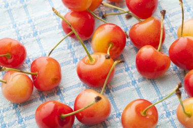 Taze kiraz manzarasını kapat 