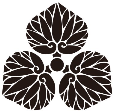 Geleneksel Japon aile arması illüstrasyonu