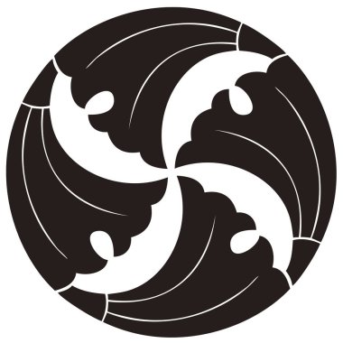 Geleneksel Japon aile arması illüstrasyonu