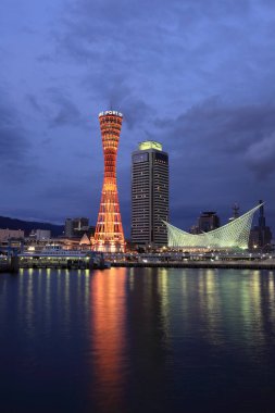 Kobe Liman Kulesi manzarası, Kobe, Japonya