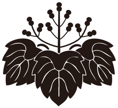 Geleneksel Japon aile arması illüstrasyonu