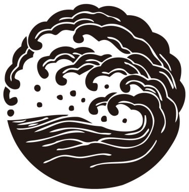 Geleneksel Japon aile arması illüstrasyonu