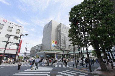 Güneş ışığı, Japon şehir inşaatının katmanlı ve karmaşık detaylarına dikkat çekiyor.