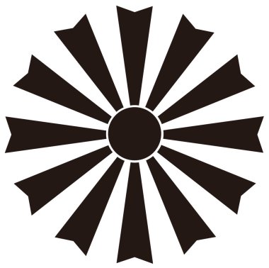 Geleneksel Japon aile arması illüstrasyonu
