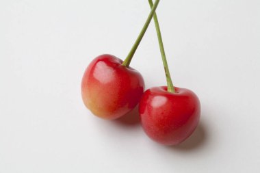 Taze kırmızı kiraz manzarası