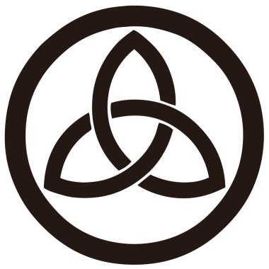 Geleneksel Japon aile arması logosu altın rengi gösteriyor