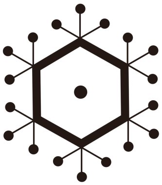 Geleneksel Japon aile arması illüstrasyonu