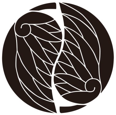 Geleneksel Japon aile arması illüstrasyonu