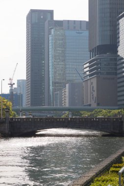 Japon şehir manzarası gündüz gözüyle görülüyor. 