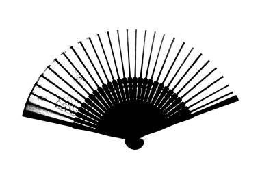 fan simgesinin siyah silueti