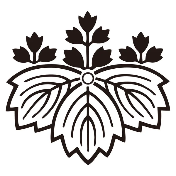 Чорний Квітковий Логотип Ізольований Білому Тлі — стокове фото