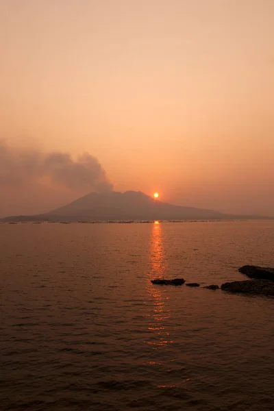Erupción Volcánica Sakurajima Kagoshima Japón —  Fotos de Stock