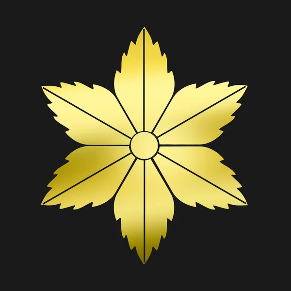 golden decorative leaf icon
