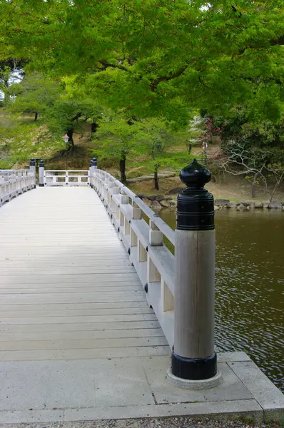 Tokyo 'da Japon ahşap köprüsü