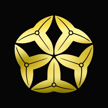 Siyah arkaplanda altın süslemeler