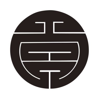 Geleneksel Japon aile arması illüstrasyonu