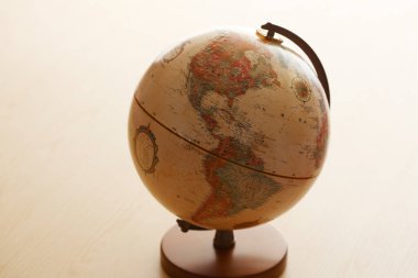 Dünya 'nın yakın görüntüsü, seyahat kavramı                         