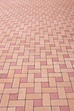 Kırmızı tuğla kaldırımın arkaplanı