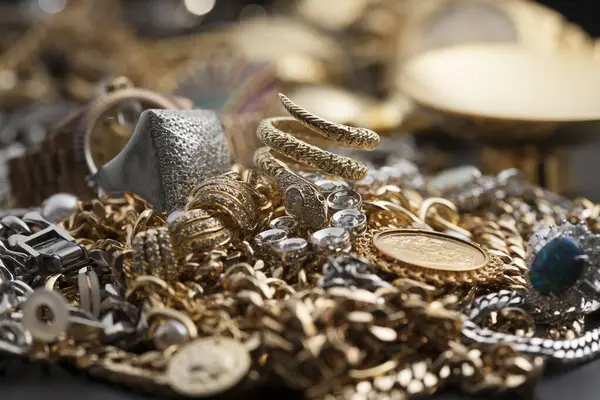 jewelry, precious metal, close up view