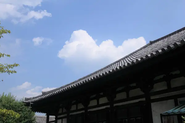 Величественный Вид Древнюю Японскую Святыню — стоковое фото