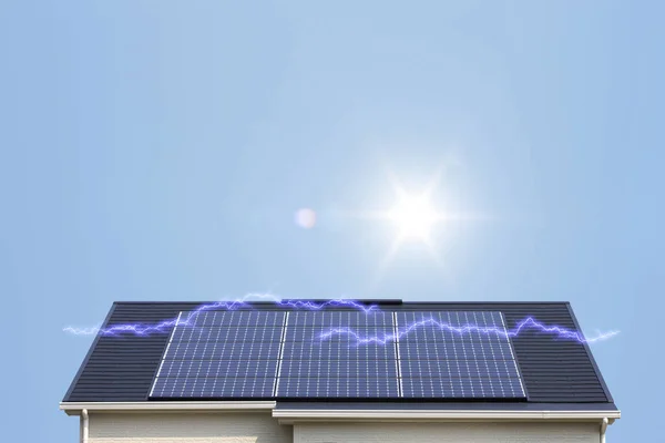 Solar Panels Electricity Power Concept — Stock Photo, Image