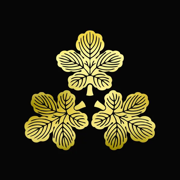 gold leaf icon on black background