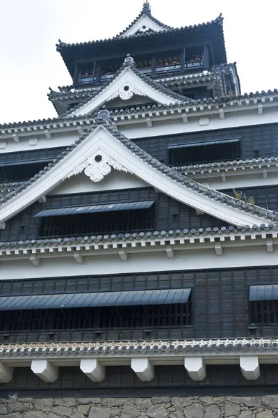 Zamek Kumamoto Mieście Kumamoto Jednym Najbardziej Imponujących Zamków Japonii — Zdjęcie stockowe
