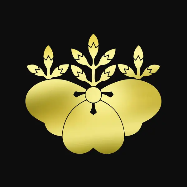 Złoty Kwiat Czarnym Tle — Zdjęcie stockowe