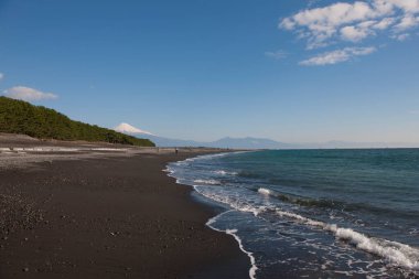 Fuji Dağı 'nın tepesinden doğa arkaplanı görüntüsü