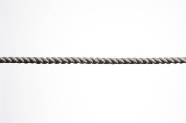 İzole edilmiş beyaz halatın görüntüsünü kapat