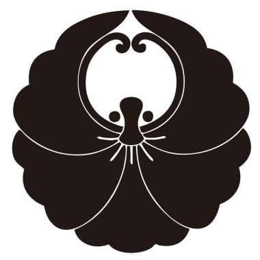 Geleneksel Japon aile arması illüstrasyonu