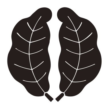 Beyaz arkaplanda siyah çiçek logosu var.