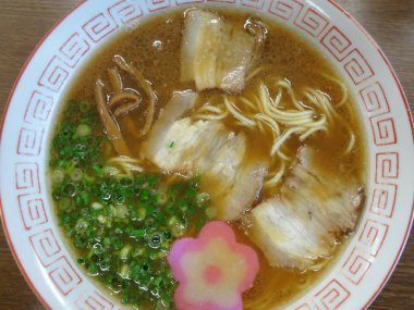 Ramen çorbası, Japon yemeği, yakın görüş.