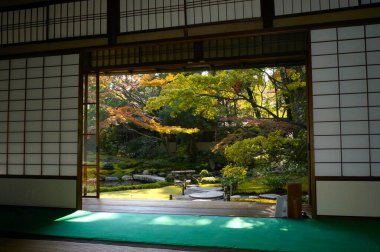 Geleneksel bir Japon türbesinin sakin fotoğrafı