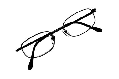 beyaz arkaplanda gözlük