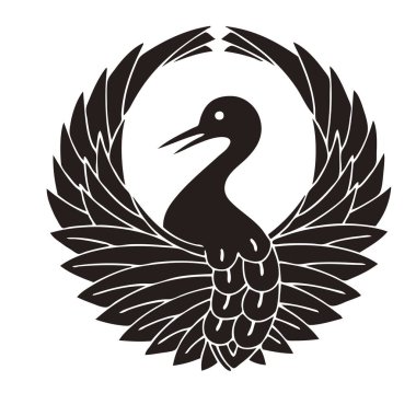 Geleneksel Japon aile arması illüstrasyonu