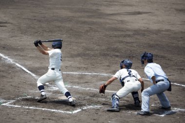 Japonya 'da Nakaumi Erkekler Beyzbol Takımı antrenman maçı