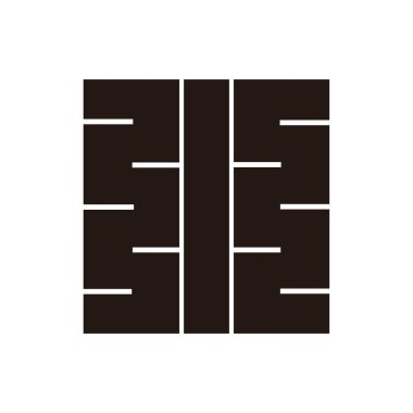 Geleneksel Japon aile arması illüstrasyonu