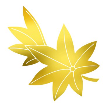 Geleneksel Japon aile arması logosu beyaz arka planda altın rengi gösteriyor     