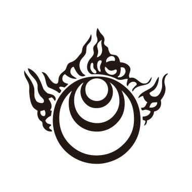 Geleneksel Japon aile arması illüstrasyonu