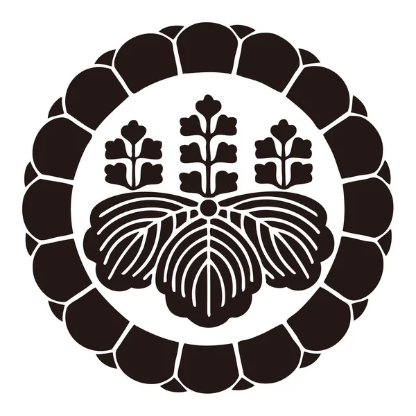 Czarny Kwiat Logo Izolowane Białym Tle — Zdjęcie stockowe